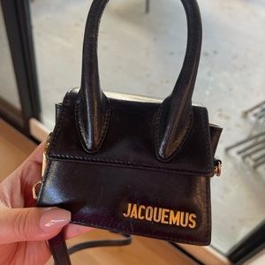 Authentic Jacquemus le chiquito black leather first edition